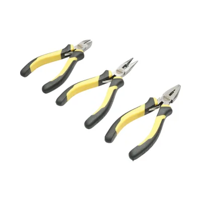 Set di 3 mini pinze combinate brevettate, a punta fine, punta affilata 115 mm Crownman - immagine 3
