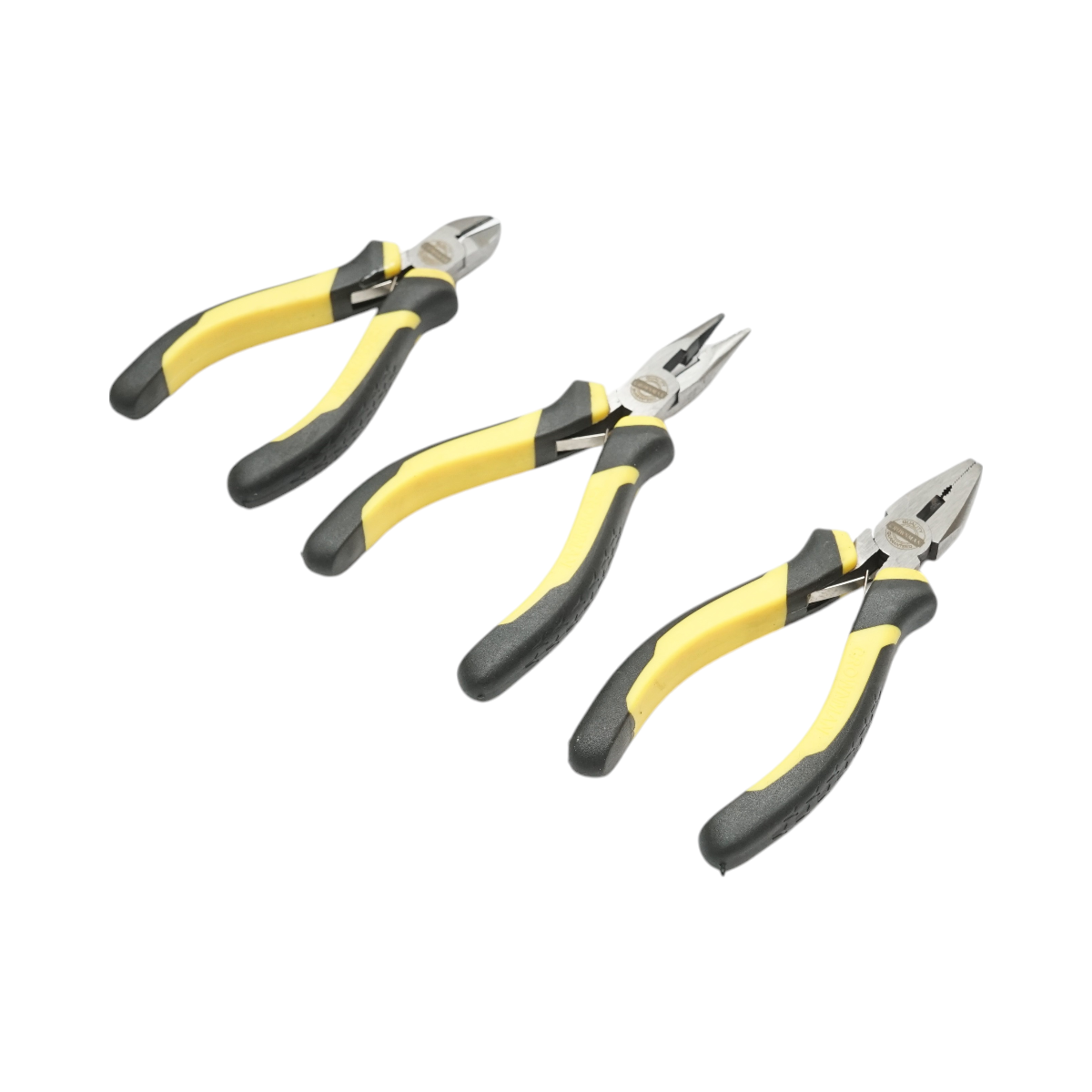 Set di 3 mini pinze combinate brevettate, a punta fine, punta affilata 115 mm Crownman - immagine 3