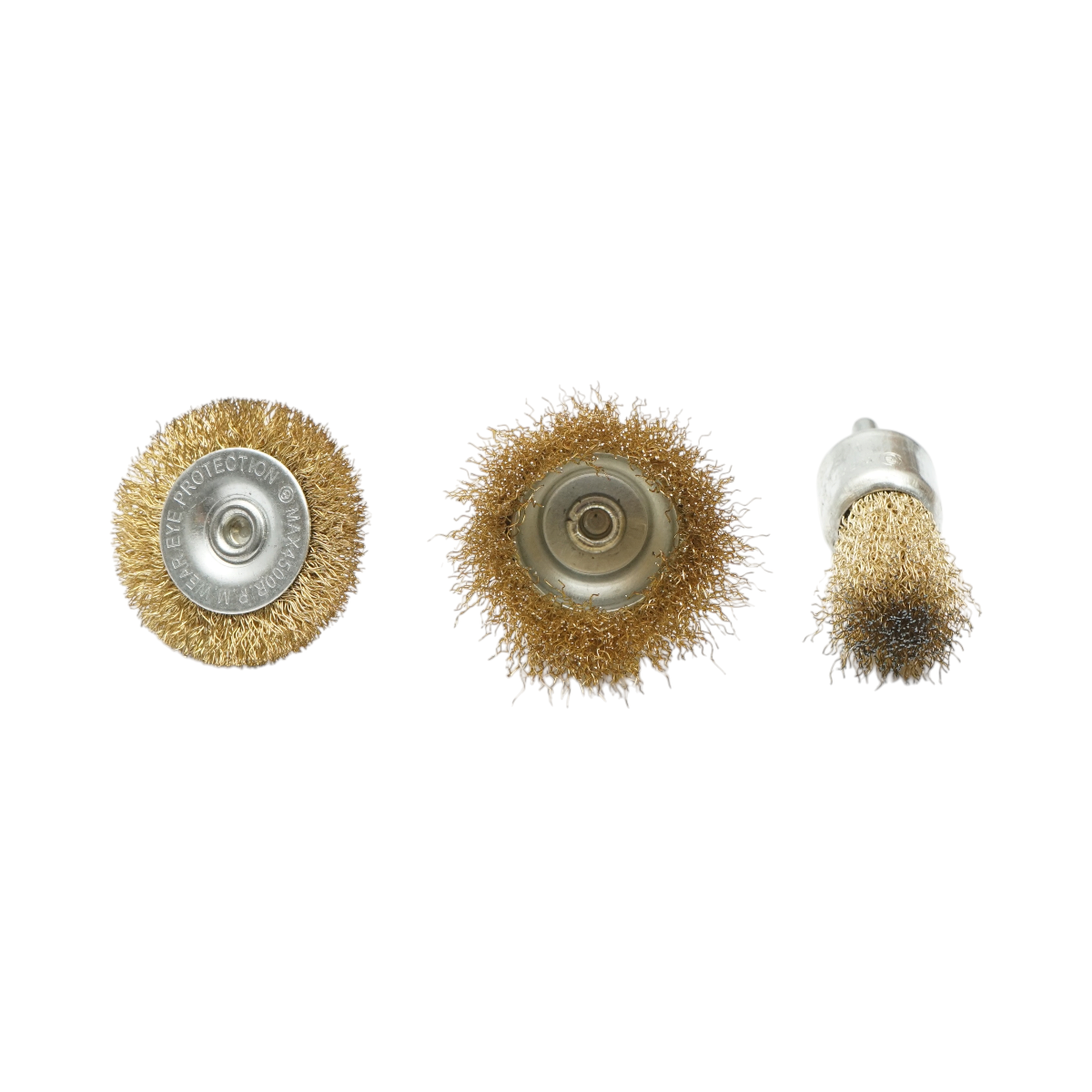 Set di 3 spazzole circolari in filo metallico: diametro 50 mm (coppa 50 mm, spazzola 25 mm, asta 6 mm), velocità massima 4500 giri/min. Breckner Germany - immagine 3