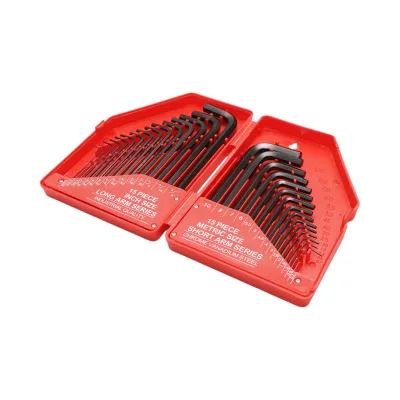 Set di 30 chiavi a brugola in cromo vanadio metriche e imperiali Breckner Germany - immagine 4