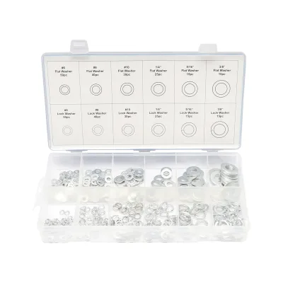 Set di 350 rondelle piane e Grover - immagine 2