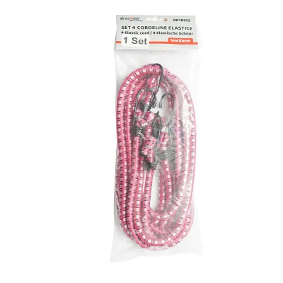 Set di 4 corde elastiche con ganci per ancoraggio carico, 10mmx100cm Breckner Germany - immagine 2