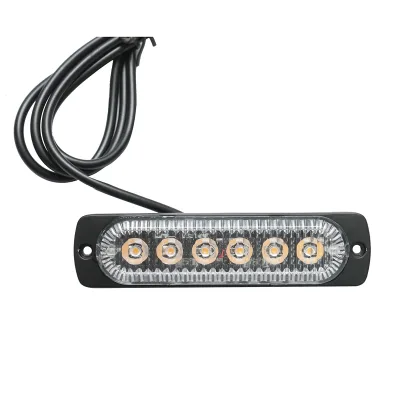 Set di 4 lampade stroboscopiche a LED 24W, 12-24V gialle, centralina con 4 moduli 110x28x12mm - immagine 4