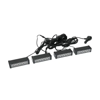 Set di 4 luci stroboscopiche con 6 LED, luce gialla 12V Breckner Germany - immagine 3