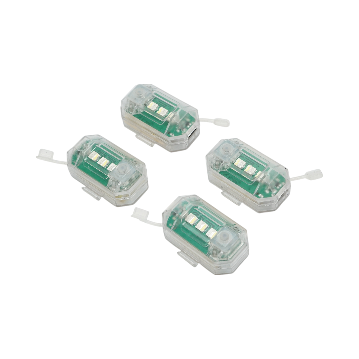 Set di 4 luci stroboscopiche LED RGB con telecomando, 10 modalità, 8 colori, batteria al litio ricaricabile da 150 mAh USB-C IP65 - immagine 5