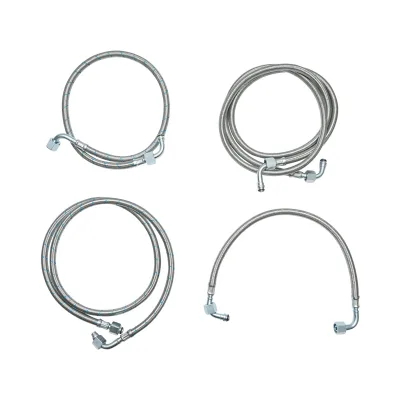 Set di 4 tubi flessibili idraulici per verricello per trattore forestale con lunghezza di 500/800/1300/1800 mm