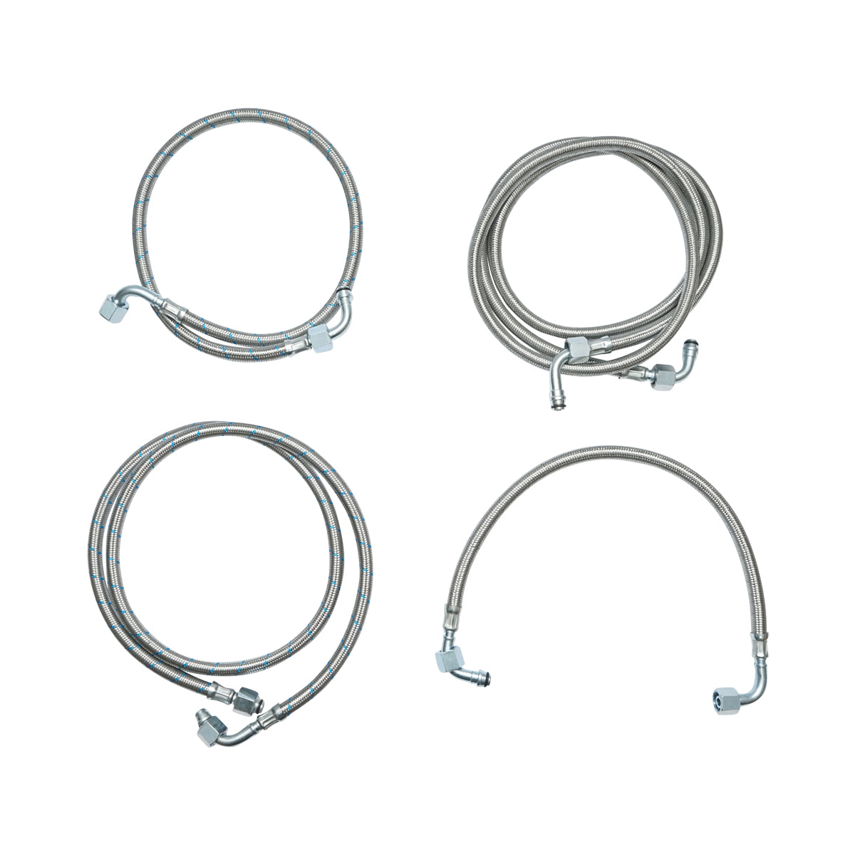Set di 4 tubi flessibili idraulici per verricello per trattore forestale con lunghezza di 500/800/1300/1800 mm