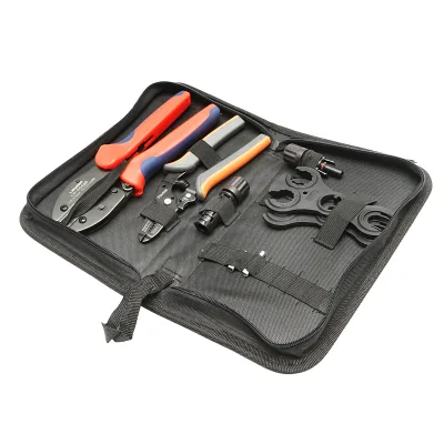 Set di 4 utensili per crimpatura per cavi elettrici e connettori MC4 per pannelli fotovoltaici Leader - immagine 2