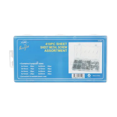 Set di 410 viti autofilettanti per lamiera con testa a croce. - immagine 3