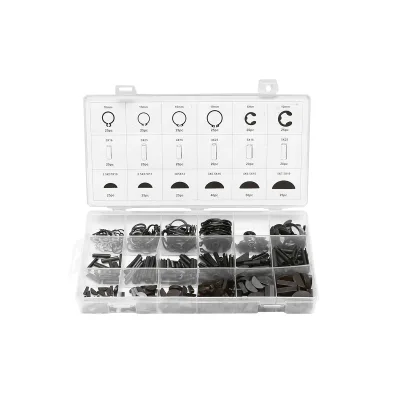 Set di 460 pezzi di anelli di sicurezza esterni tipo C, tipo E, spine elastiche e chiavette semicircolari Woodruff. - immagine 2