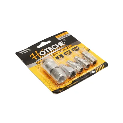 Set di 5 attacchi rapidi per utensili/accessori pneumatici 1/4 Hoteche - immagine 3