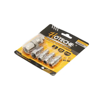 Set di 5 attacchi rapidi per utensili/accessori pneumatici 1/4 Hoteche - immagine 4