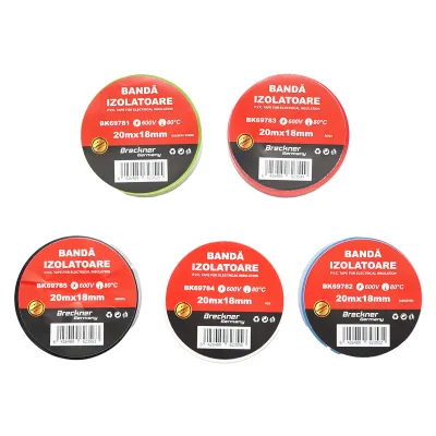 Set di 5 nastri isolanti multicolori 18mmx20m PVC Breckner Germany - immagine 5