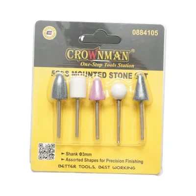 Set di 5 pietre abrasive con gambo da 3 mm Crownman - immagine 5