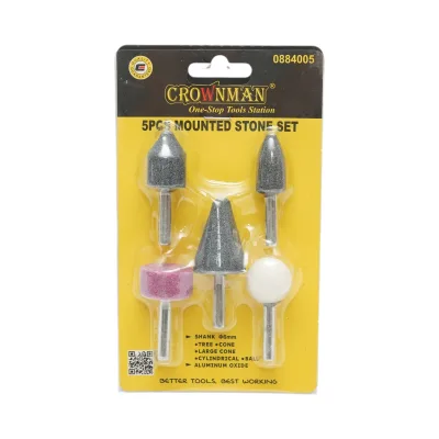 Set di 5 pietre abrasive con gambo da 6 mm Crownman - immagine 5