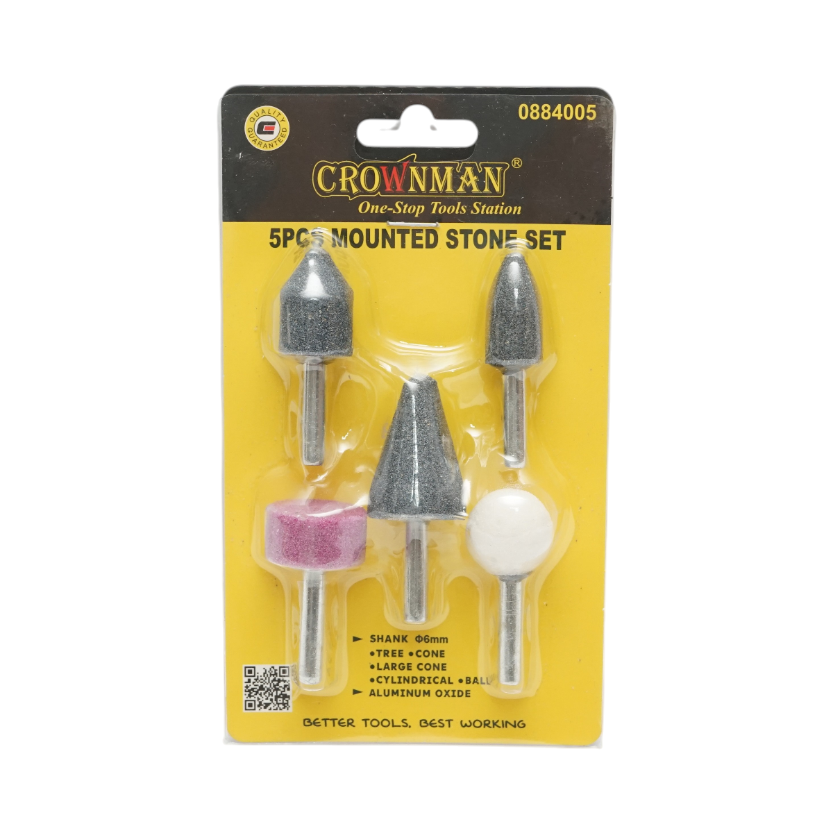 Set di 5 pietre abrasive con gambo da 6 mm Crownman - immagine 5