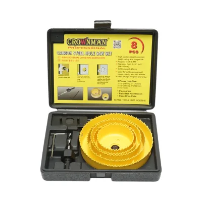 Set di 5 punte circolari da 64-127 mm per cartongesso, legno, PVC 8 pezzi Crownman