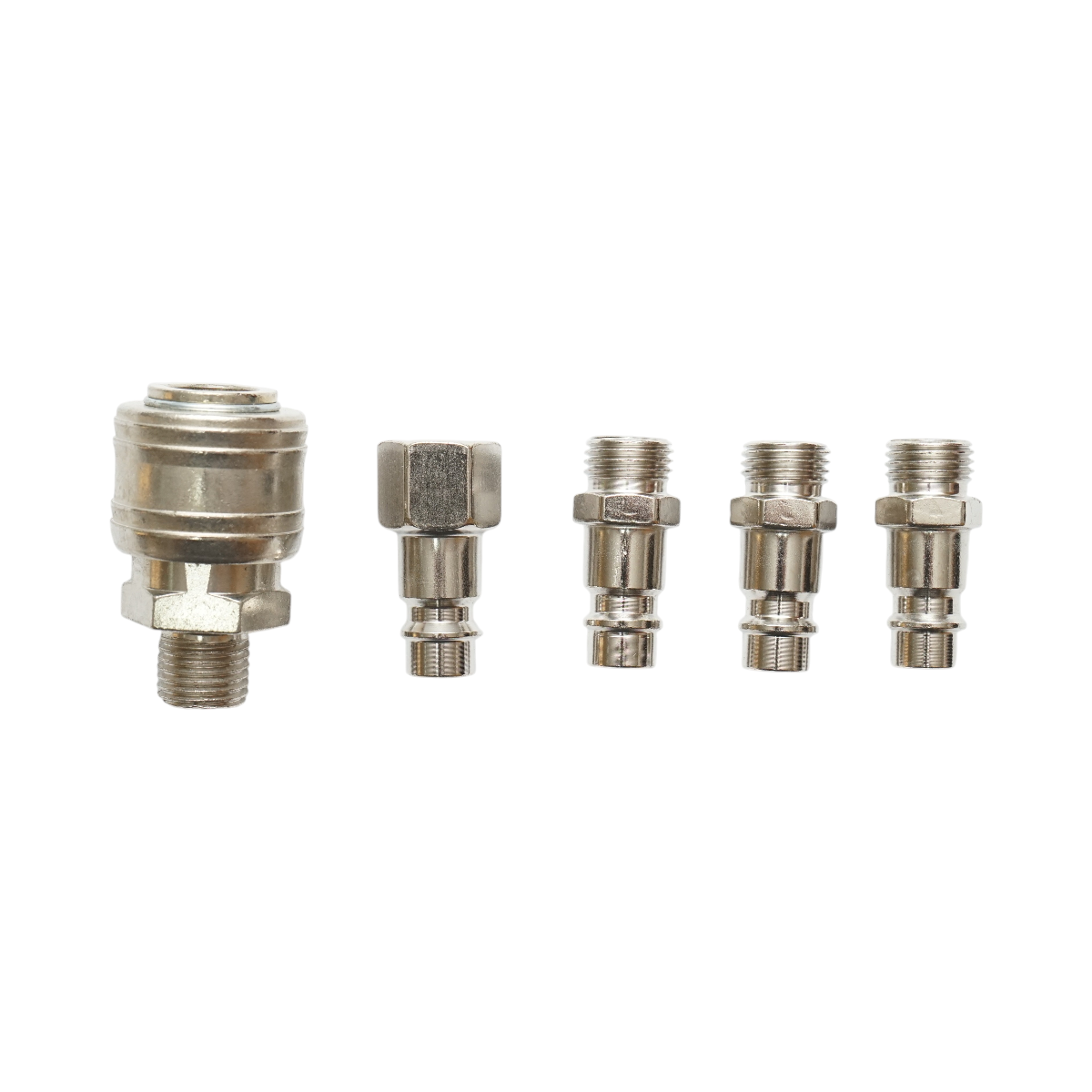 Set di 5 raccordi rapidi da 1/4 per tubi dell'aria compressa e utensili pneumatici