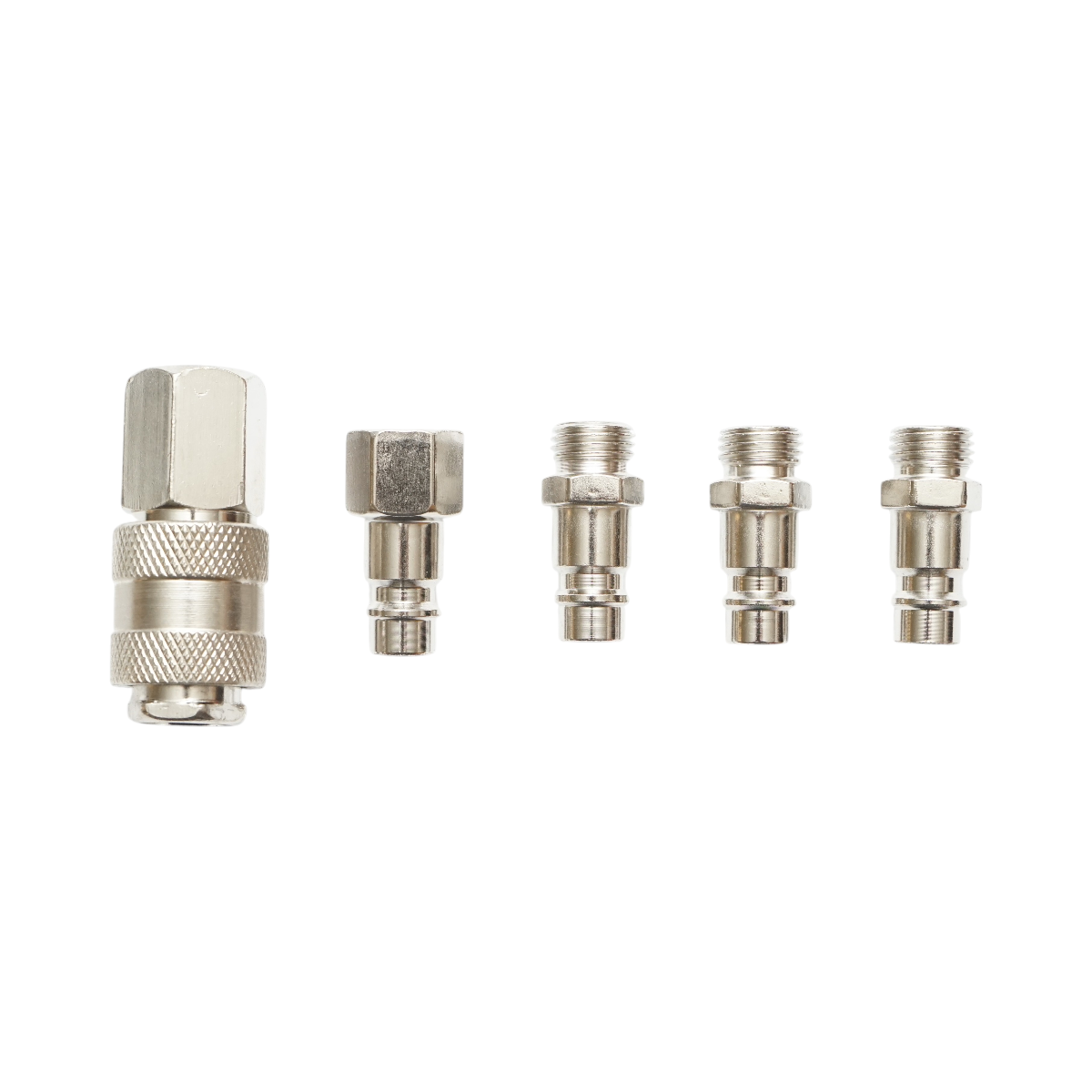 Set di 5 raccordi rapidi da 1/4 per tubi dell'aria compressa e utensili pneumatici