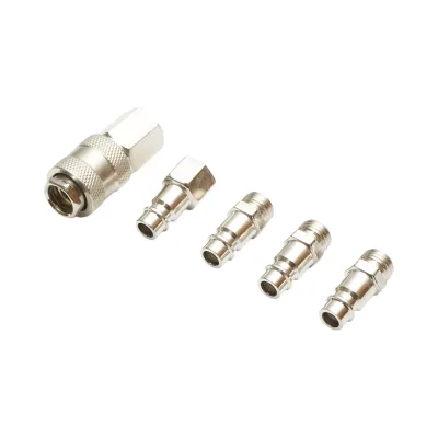 Set di 5 raccordi rapidi da 1/4 per tubi dell'aria compressa e utensili pneumatici - immagine 3