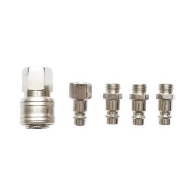 Set di 5 raccordi rapidi da 1/4 per tubi dell'aria compressa e utensili pneumatici