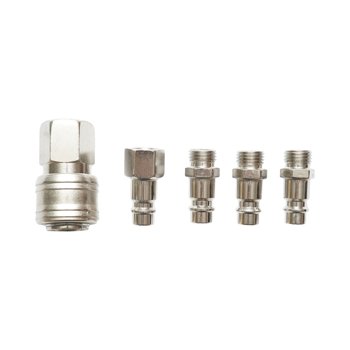 Set di 5 raccordi rapidi da 1/4 per tubi dell'aria compressa e utensili pneumatici