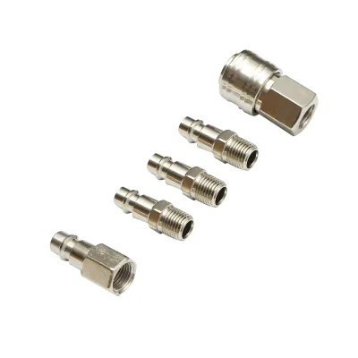 Set di 5 raccordi rapidi da 1/4 per tubi dell'aria compressa e utensili pneumatici Breckner Germany - immagine 3