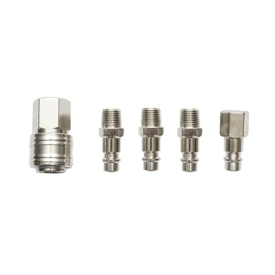 Set di 5 raccordi rapidi da 1/4 per tubi dell'aria compressa e utensili pneumatici Breckner Germany