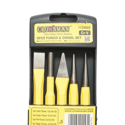 Set di 5 scalpelli e punte in acciaio Cr-V Crownman - immagine 2