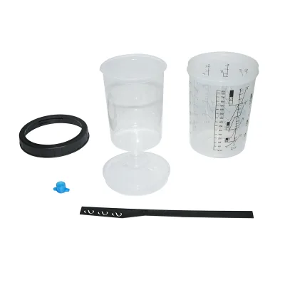 Set di 50 tazze di miscelazione per vernice da 800 ml con tappo filtrante da 125 micron per pistola per verniciatura - immagine 2
