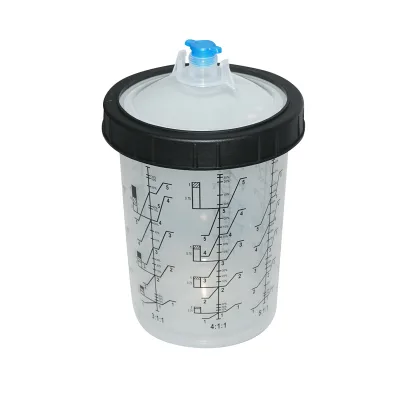 Set di 50 tazze di miscelazione per vernice da 800 ml con tappo filtrante da 125 micron per pistola per verniciatura - immagine 3