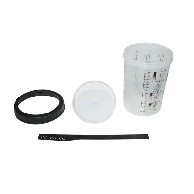 Set di 50 tazze di miscelazione per vernice da 800 ml con tappo filtrante da 125 micron per pistola per verniciatura - immagine 4