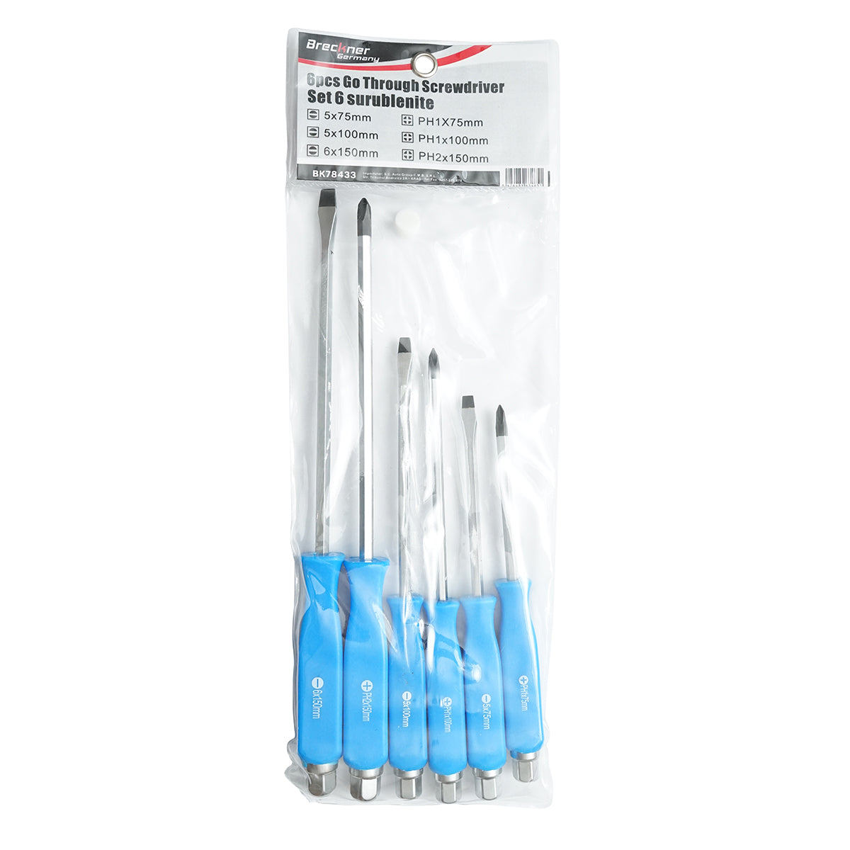 Set di 6 cacciaviti a impulsi 5-150 mm Cromo-Vanadio - immagine 3