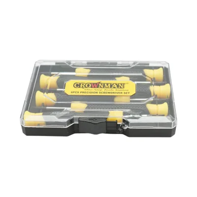 Set di 6 cacciaviti di precisione con punta magnetica, a taglio e a croce, professionali in acciaio Cr-V Crownman - immagine 3