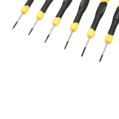 Set di 6 cacciaviti di precisione con punta magnetica, a taglio e a croce, professionali in acciaio Cr-V Crownman - immagine 5