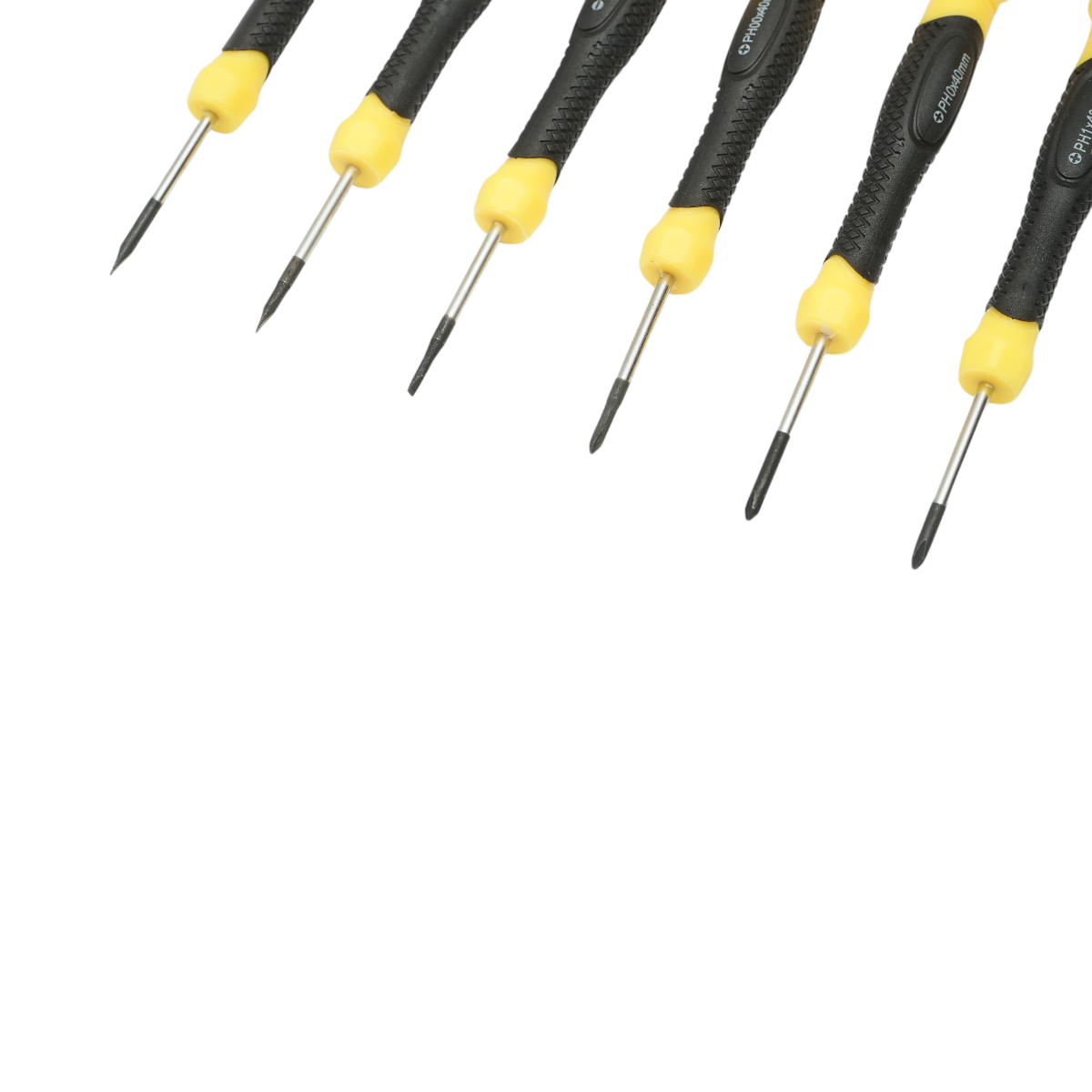 Set di 6 cacciaviti di precisione con punta magnetica, a taglio e a croce, professionali in acciaio Cr-V Crownman - immagine 5