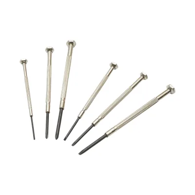 Set di 6 cacciaviti di precisione con punta magnetica, a taglio e a croce, professionali in acciaio Cr-V Crownman - immagine 3