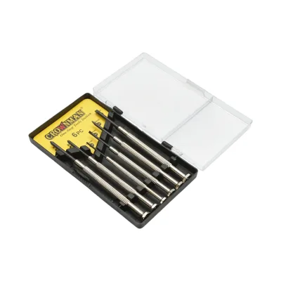Set di 6 cacciaviti di precisione con punta magnetica, a taglio e a croce, professionali in acciaio Cr-V Crownman - immagine 2