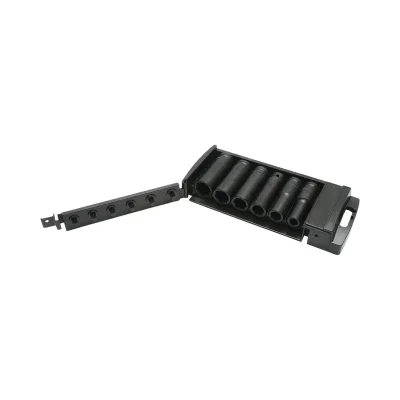 Set di 6 chiavi a bussola a impatto lunghe 10-21 mm, 78 mm, quadrate da 1/2 pollice in acciaio Cr-Mo Breckner Germany - immagine 3