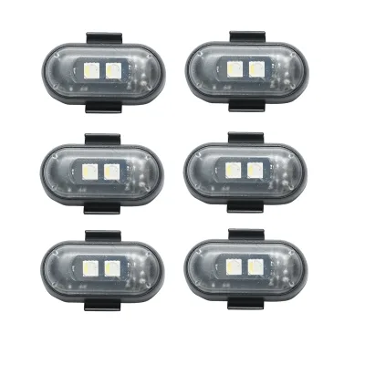 Set di 6 luci stroboscopiche LED RGB con telecomando, 10 modalità, 8 colori, batteria al litio ricaricabile da 110 mAh USB-C IP65 - immagine 2