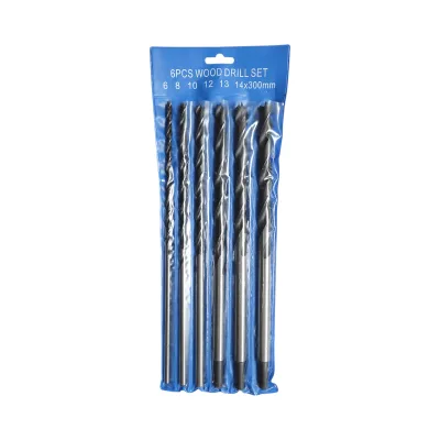 Set di 6 punte per trapano per legno, 6-14 mm, lunghezza 300 mm, gambo cilindrico, punta di centraggio Breckner Germany - immagine 2