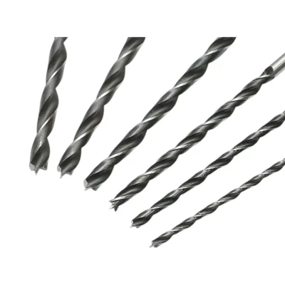 Set di 6 punte per trapano per legno, 6-14 mm, lunghezza 300 mm, gambo cilindrico, punta di centraggio Breckner Germany - immagine 4