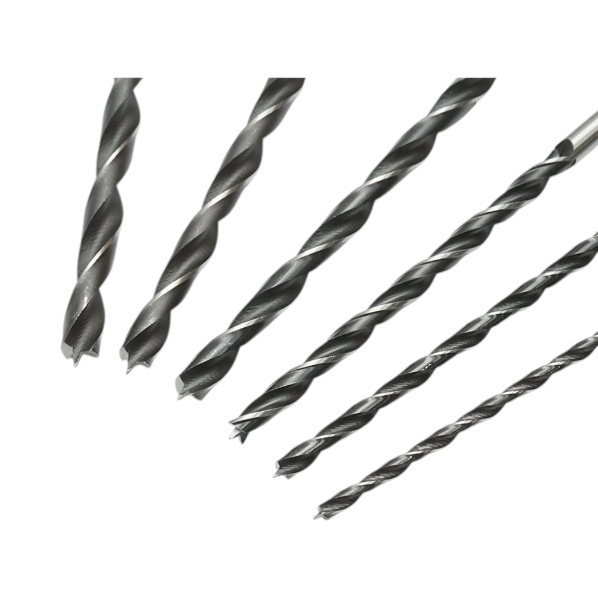 Set di 6 punte per trapano per legno, 6-14 mm, lunghezza 300 mm, gambo cilindrico, punta di centraggio Breckner Germany - immagine 4