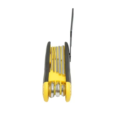 Set di 8 chiavi esagonali pieghevoli con impugnatura a coltello 2-8 mm Cr-V Crownman - immagine 4