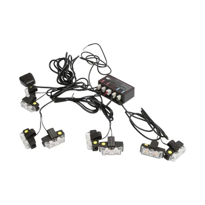Set di 8 luci stroboscopiche con 2 LED, luce gialla 12V Breckner Germany - immagine 2