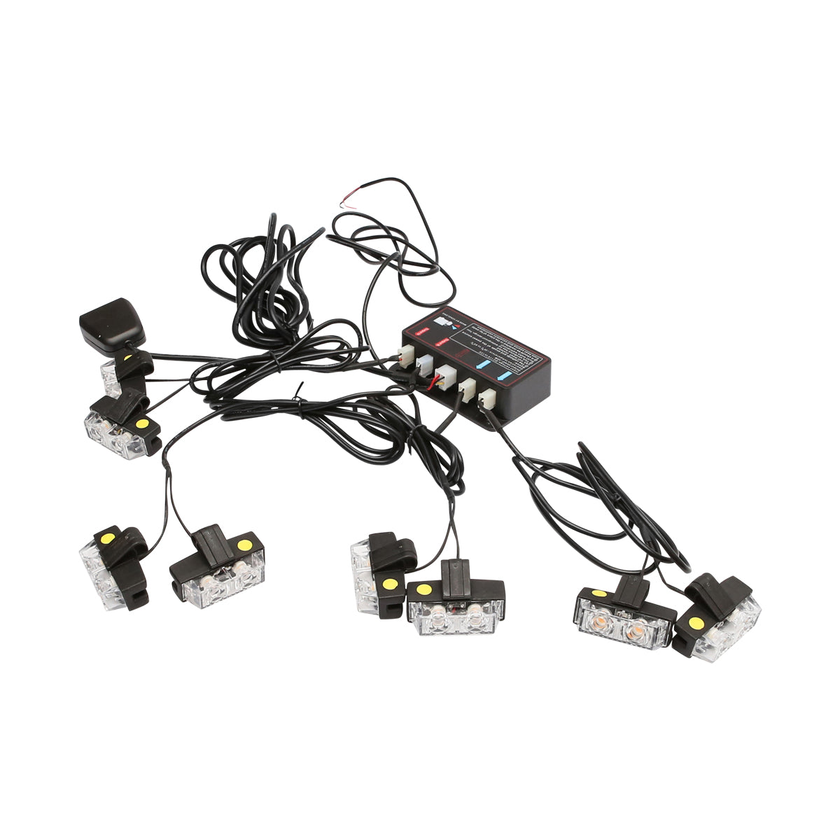Set di 8 luci stroboscopiche con 2 LED, luce gialla 12V Breckner Germany - immagine 2