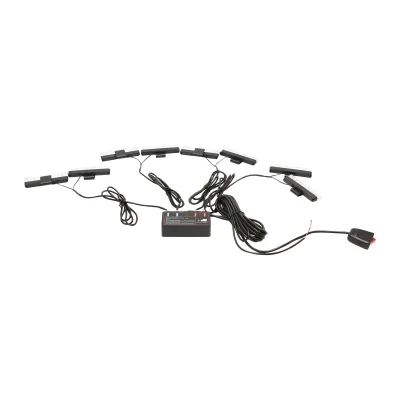 Set di 8 luci stroboscopiche LED gialle da 12V (4 LED per modulo) Breckner Germany - immagine 2
