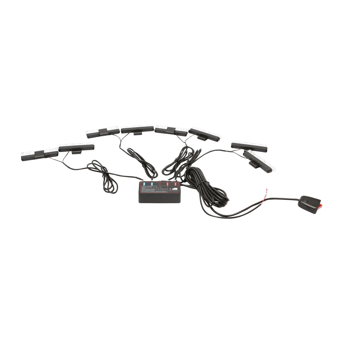 Set di 8 luci stroboscopiche LED gialle da 12V (4 LED per modulo) Breckner Germany - immagine 2
