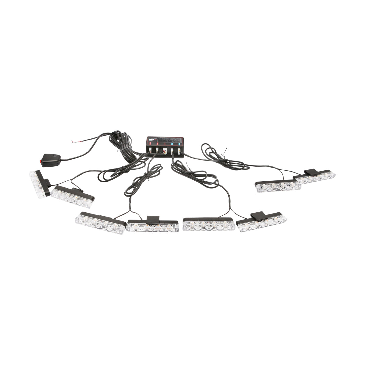Set di 8 luci stroboscopiche LED gialle da 12V (4 LED per modulo) Breckner Germany