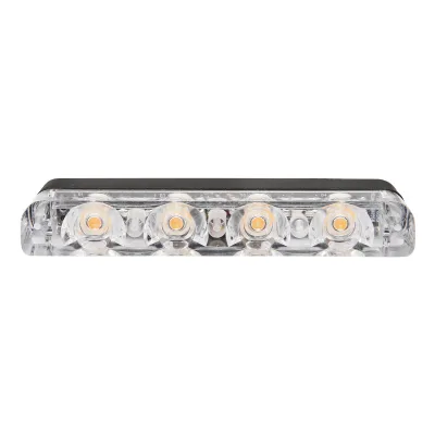 Set di 8 luci stroboscopiche LED gialle da 12V (4 LED per modulo) Breckner Germany - immagine 3